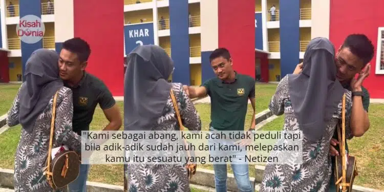 Cover Sedih Sampai Timbul Urat Kepala, Pemuda Tahan Sebak Lepaskan Adik Pergi