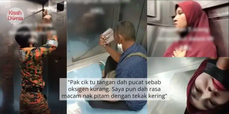 Panik Lebih Sejam Terperangkap Dalam Lif, Warga Emas Sampai Pengsan Sesak Nafas