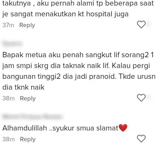 Panik Lebih Sejam Terperangkap Dalam Lif, Warga Emas Sampai Pengsan Sesak Nafas