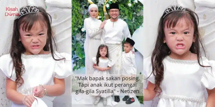 Buat Muka Lawak Masa Bergambar, Anak Ke-2 Syatilla Melvin Buat Ramai Terhibur