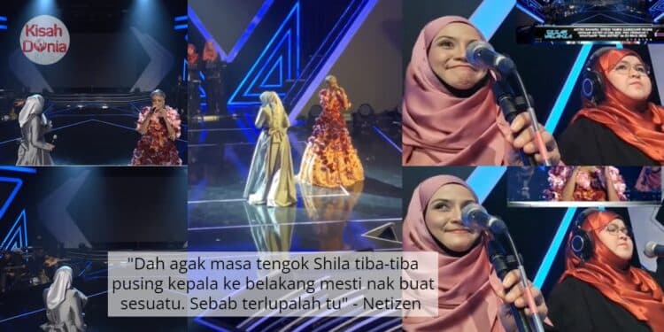 Backup Singer Bulat Mata Tenung, Shila Amzah Kantoi Buang Sesuatu Atas Pentas 1