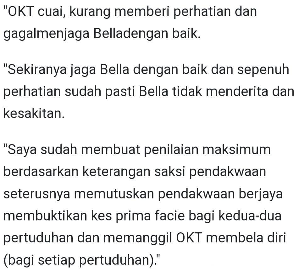 "OKT Cuai, Gagal Jaga Bella Dengan Baik.." - Siti Bainun Menangis Di Mahkamah? 4