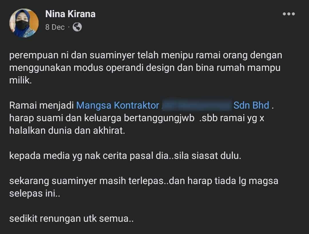 Viral Ibu Muda ‘Tewas’ Czer 8 Kali, Ramai Dedahkan Modal Buat Rumah Disonglap