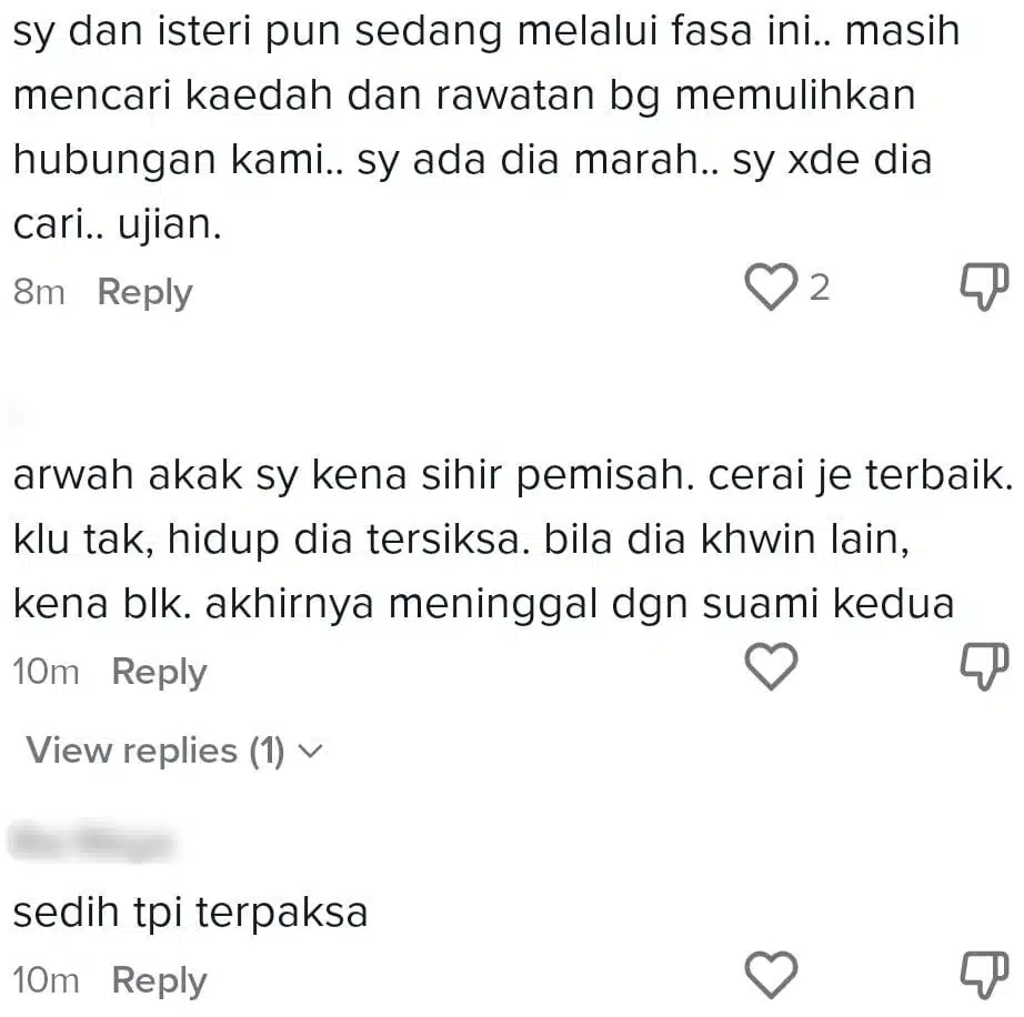 Suami Terlalu Baik, Tapi Isteri Undur Diri Akibat Tak Tahan Kena Sihir Pemisah