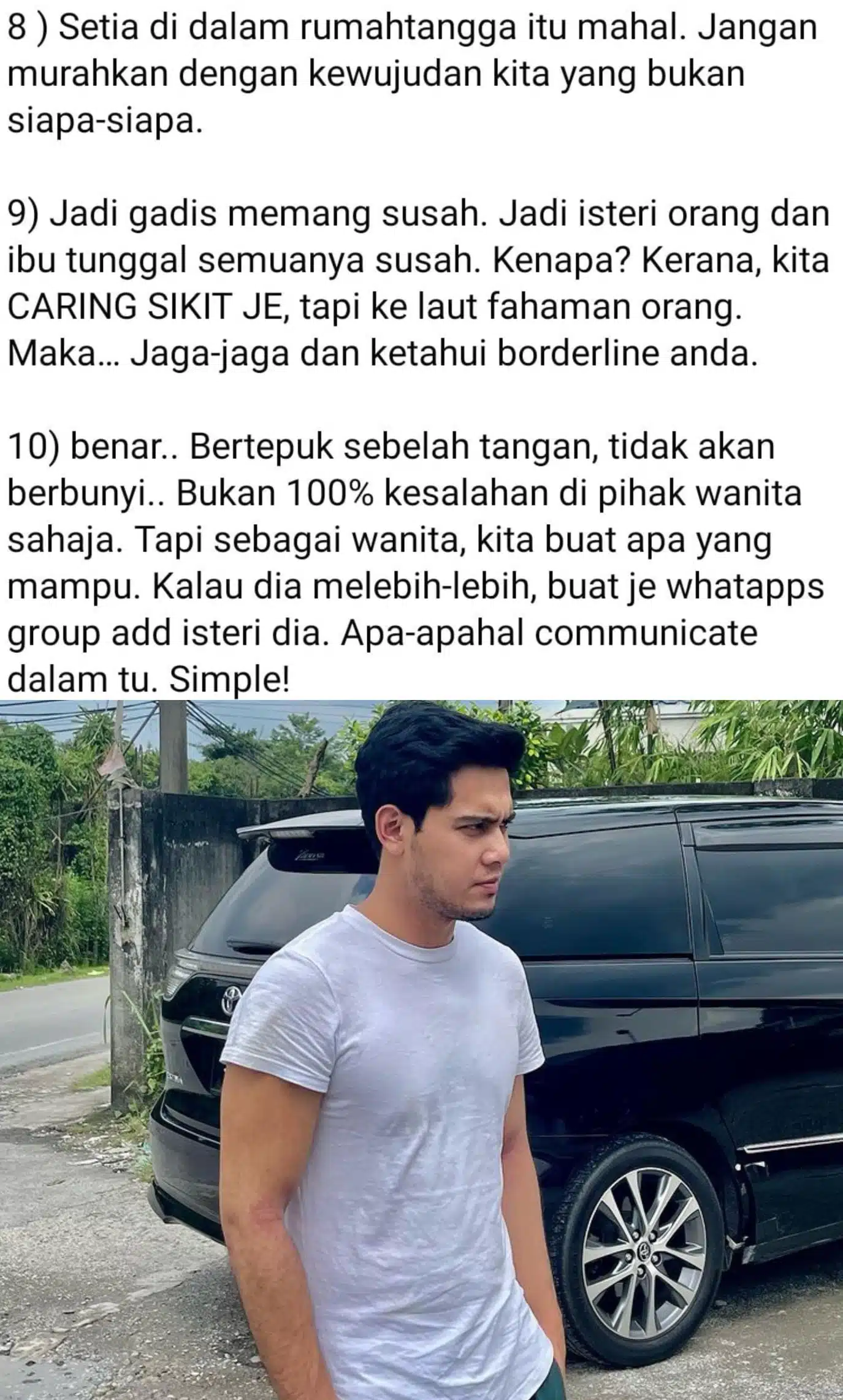 Setia Dalam Rumah Tangga Tu Mahal, Wanita Jangan Mudah Caring Dekat Suami Orang