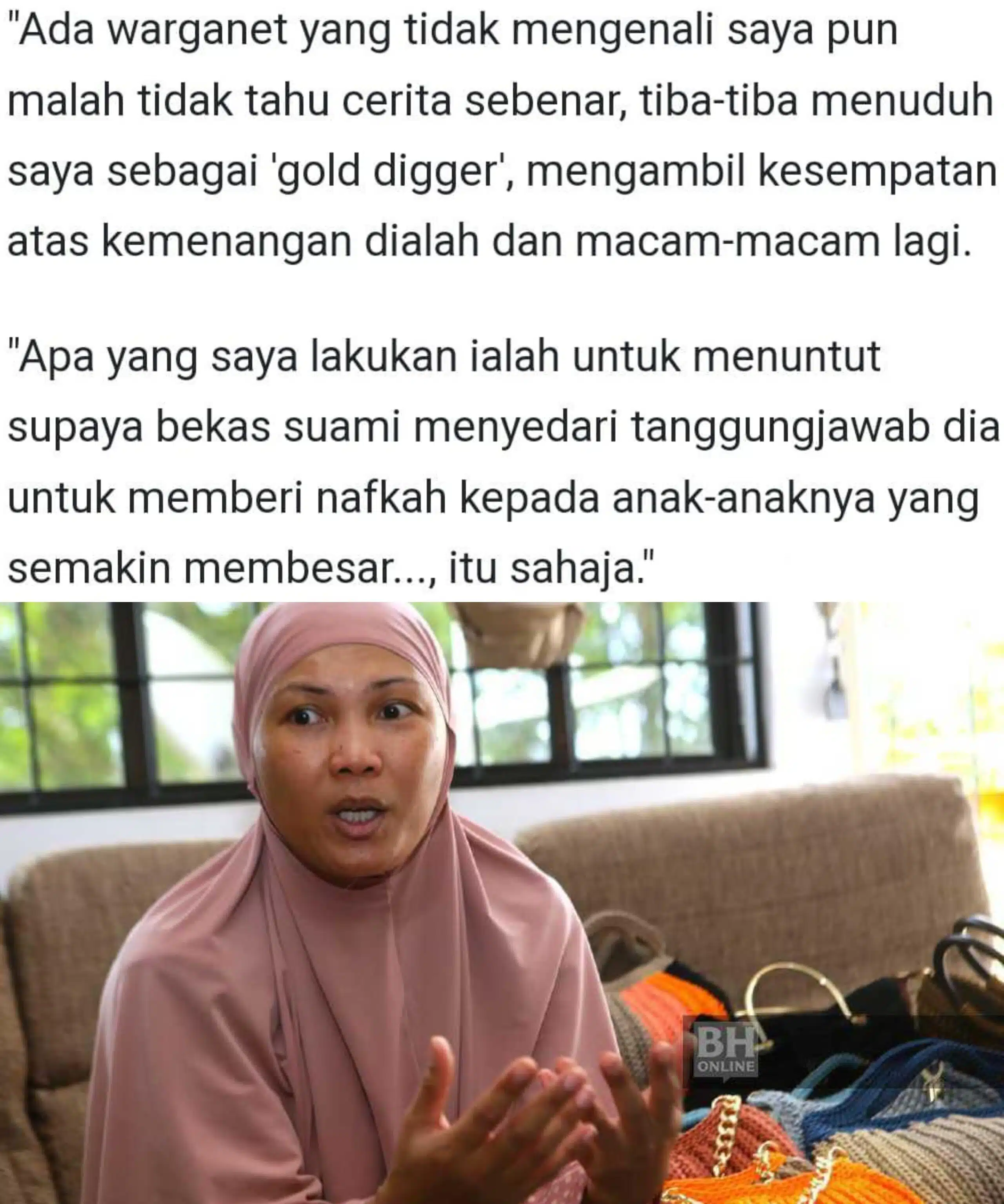 Bukan ‘Gold Digger’, Bekas Isteri Hanya Mahukan Juara GV Beri Nafkah 3 Anak