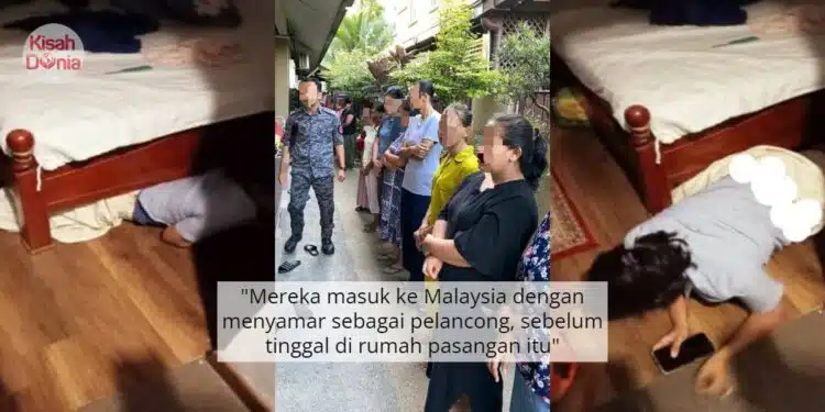 PATI Sembunyi Bawah Katil, Datuk & Datin Dicekup Bekal ‘Maid’ Secara Haram