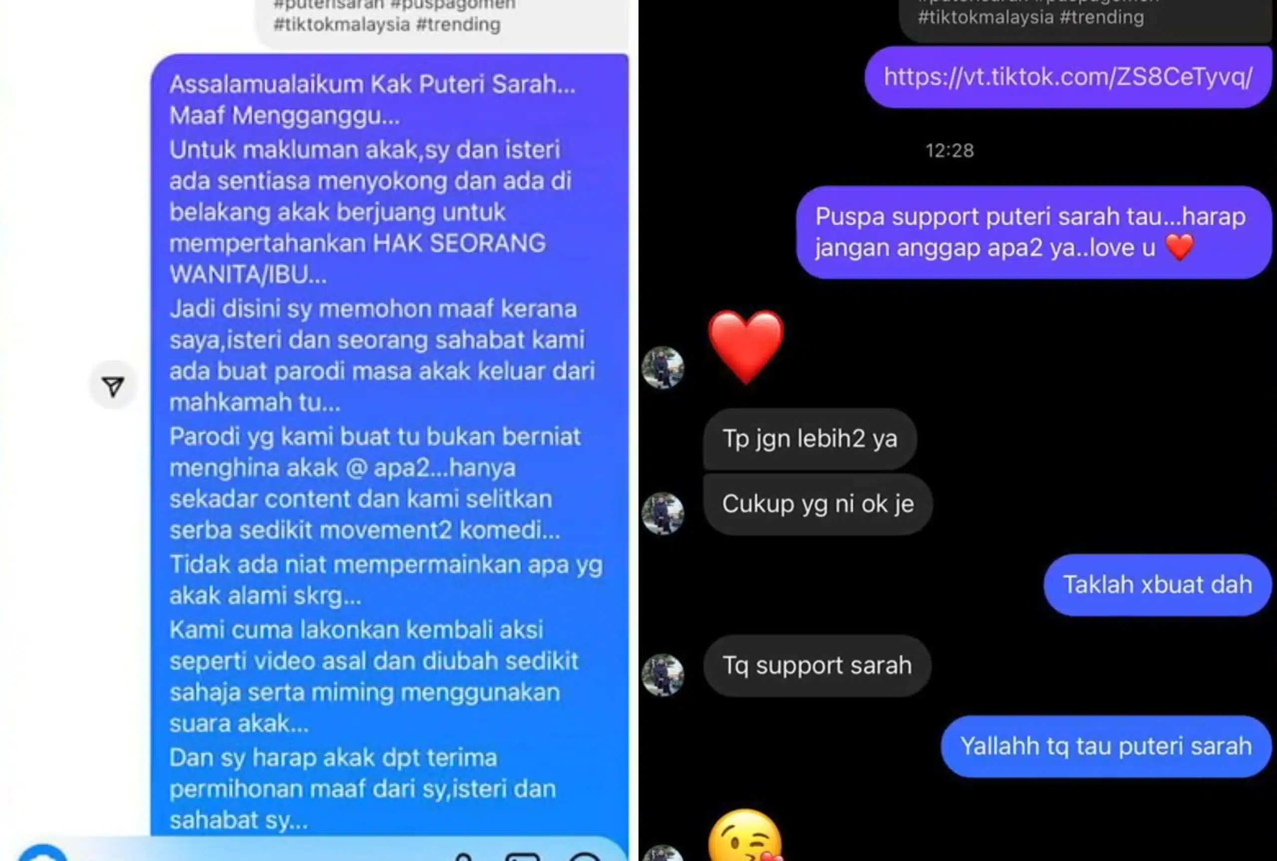 Influencer Jawab Dakwaan Tak Sensitif Buat Parodi – “Saya Support Puteri Sarah”