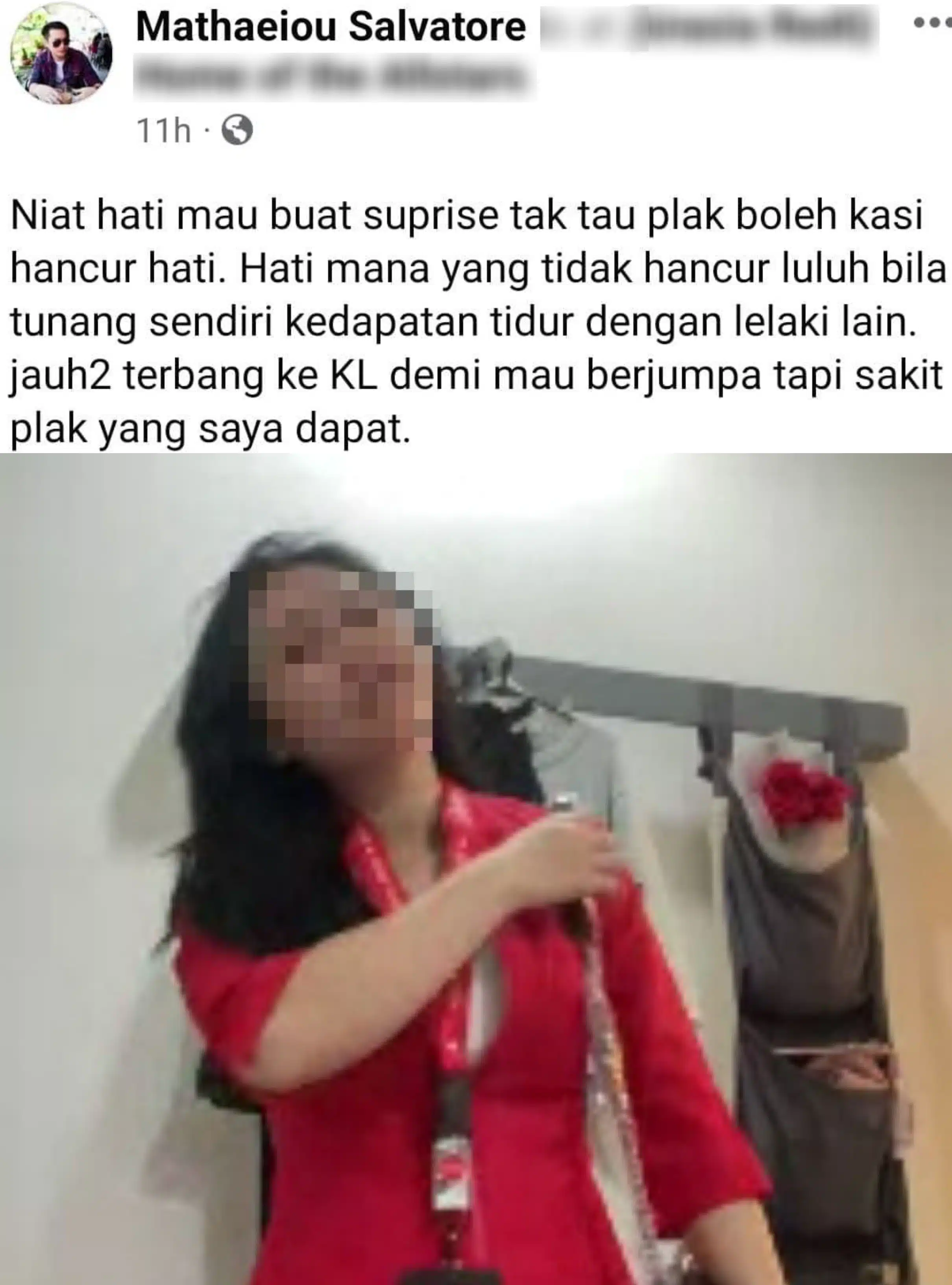 Niat Buat Surprise, Sekali Tunang Kantoi Tidur Sebilik Dengan Pelatih Pramugara