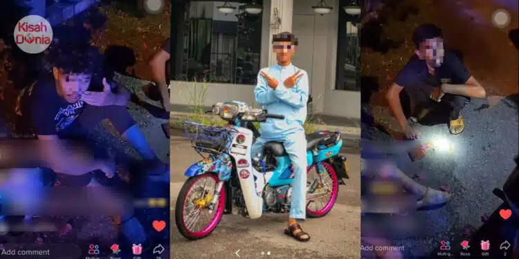 Menganjing & Cabar Polis Di Live TikTok, Mat Rempit Tingkatan 2 Tersipu Dicekup