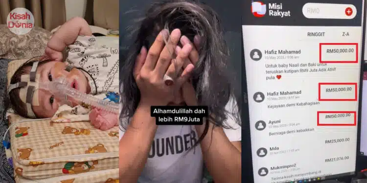 Allahuakhbar…Founder Misi Rakyat Nangis, Kutipan Baby Naail Capai Target RM9j