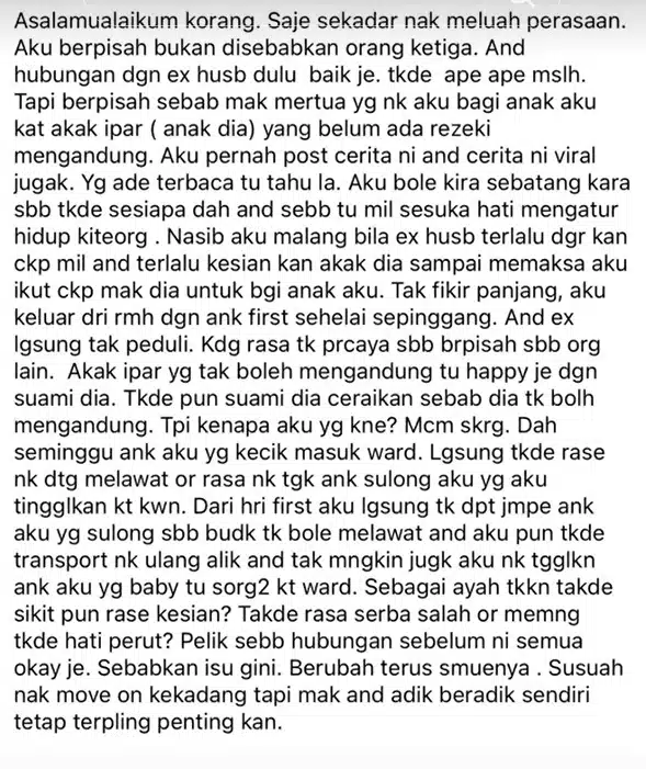 Enggan Beri Anak Ke-2 Kepada Kakak Ipar Mandul, Isteri Akhirnya ‘Dibuang’ Suami