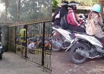 Gara-Gara Terlewat Datang Sekolah, Guru Dikunci Pintu Pagar Oleh Murid