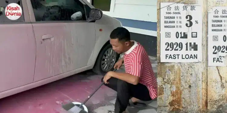 Kereta Disimbah Cecair Pink, Penjawat Awam Terkejut Tak Pernah Pinjam Ah Long