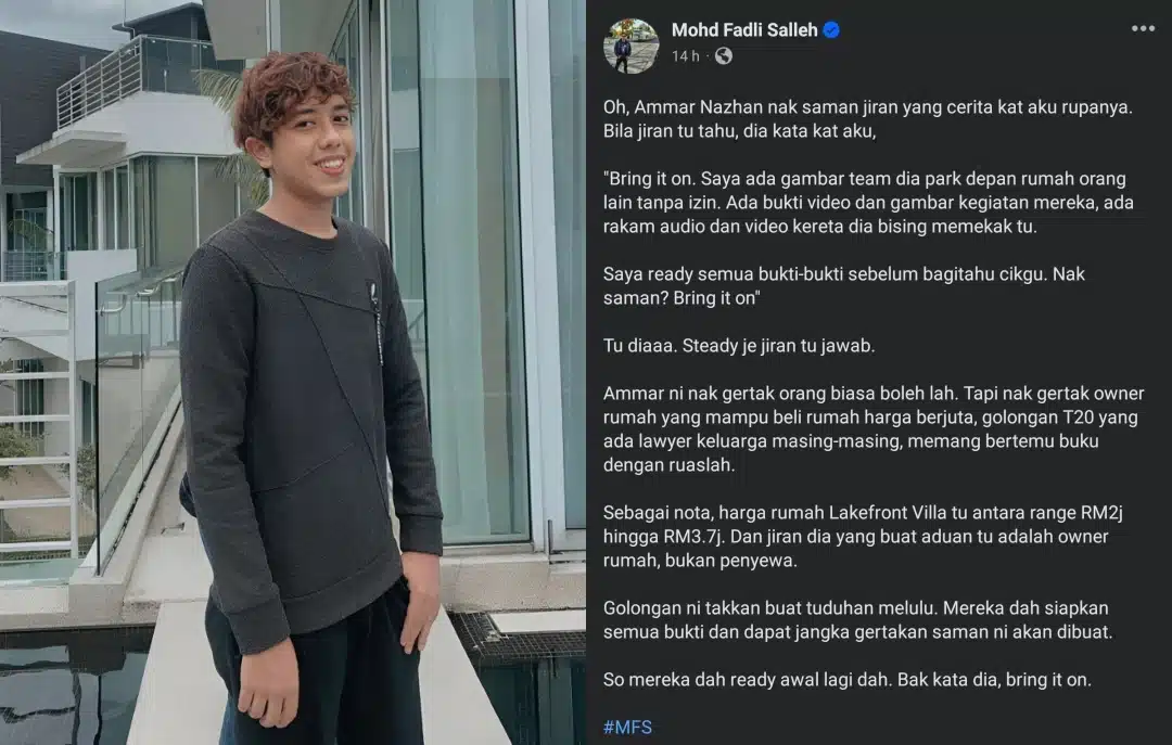 Ammar Nazhan Gertak Saman, Jiran T20 Tak Gentar Sebab Ada Bukti…”Bring It On”