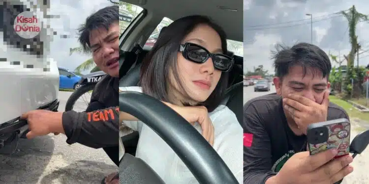 [VIDEO] Terhentam Bumper Kereta Shakilla, Perbualan Lelaki Ini Hiburkan Netizen