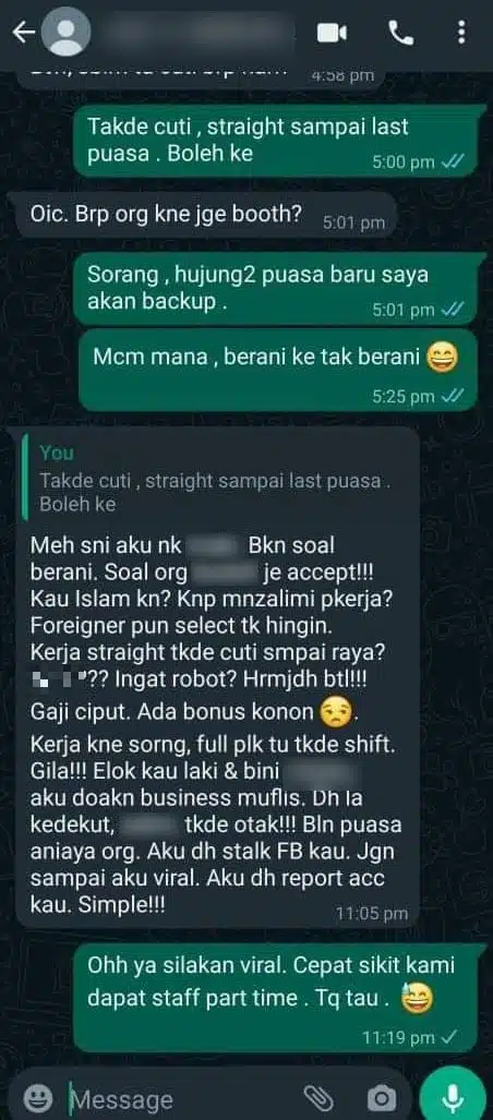 Tak Setuju Terma Kerja, Pelajar Master Hamun Majikan..Doa Bisnes Lingkup