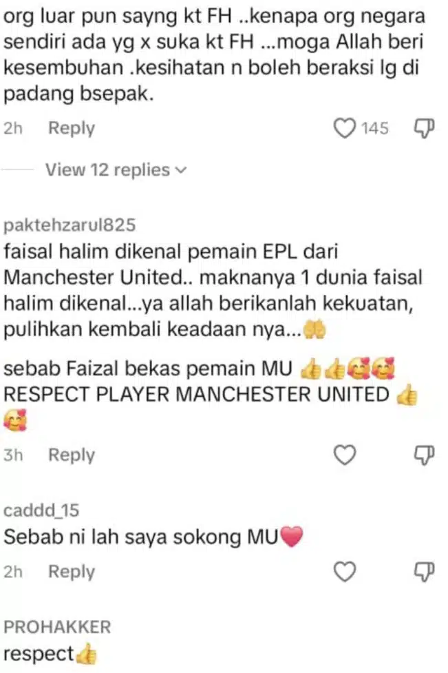 “Stay Strong We’re With You” – Ucapan Pemain Manchester United Buat Faisal Halim