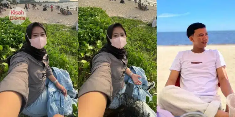 Disangka Kepala Teman Lelaki, Gadis Selfie Di Pantai Merinding Rambut Atas Riba