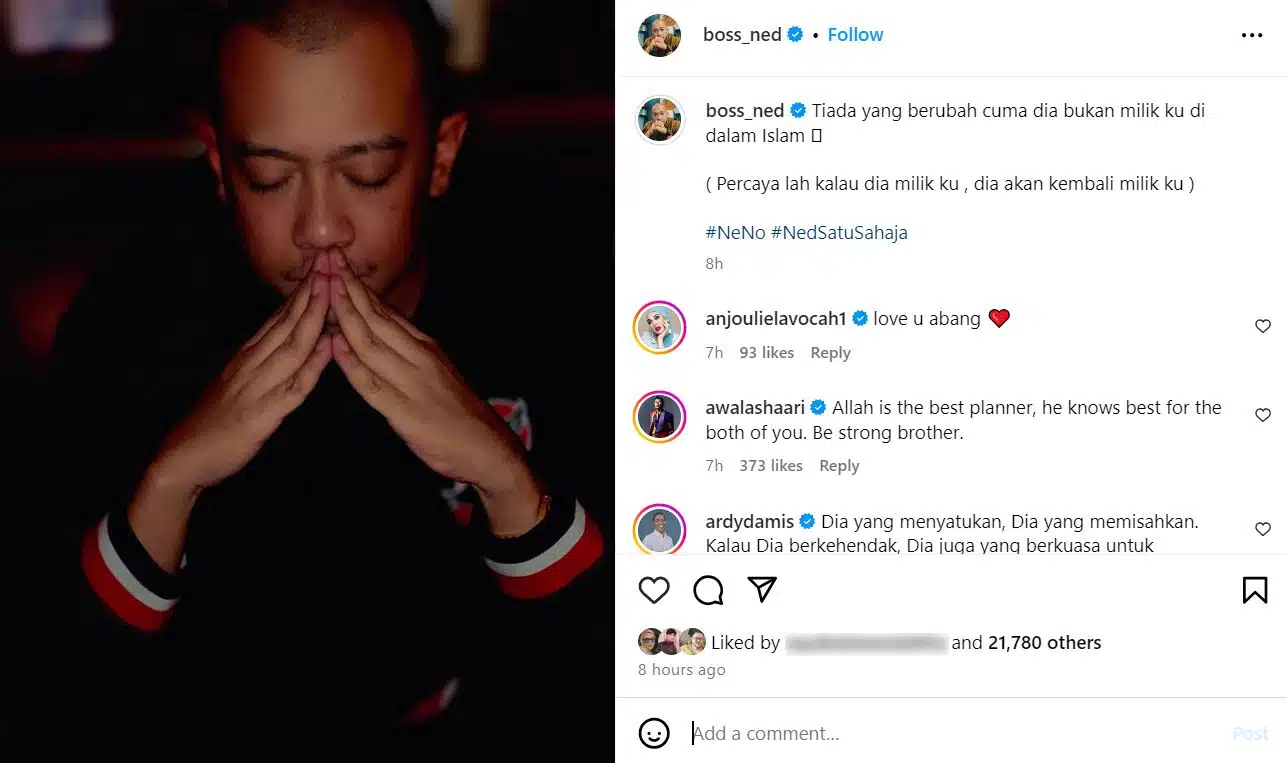 “Cuma Dia Bukan Milik Ku Di Dalam Islam” – Nedim & Nora Danish Masih Berbaik