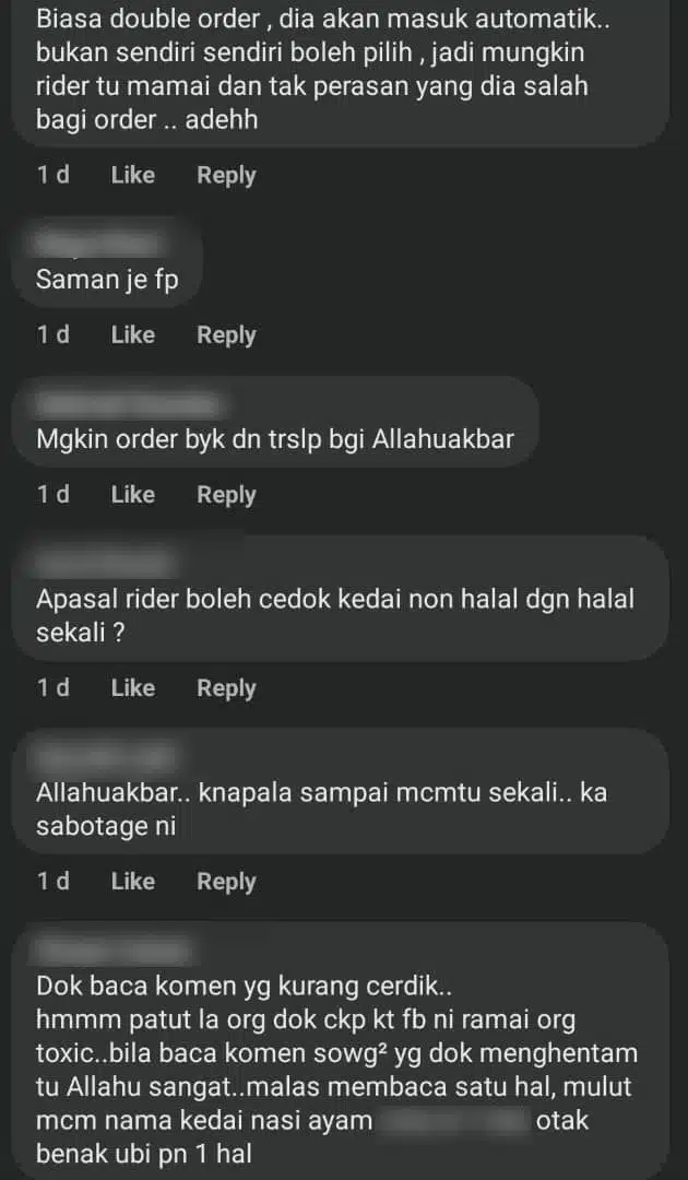 Anak Termakan Daging Khinzir Gara – Gara Rider Salah Hantar Pesanan