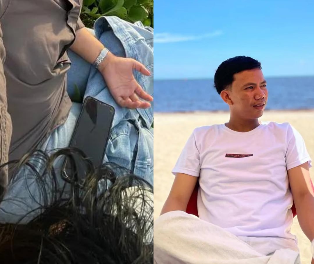 Disangka Kepala Teman Lelaki, Gadis Selfie Di Pantai Merinding Rambut Atas Riba