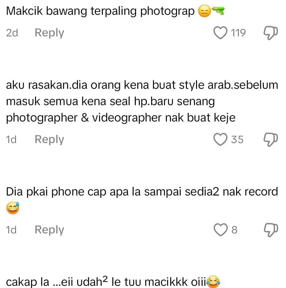 Jurugambar Terganggu, Acik Baju Pink Sibuk Rakam Guna Flash Di Majlis Nikah