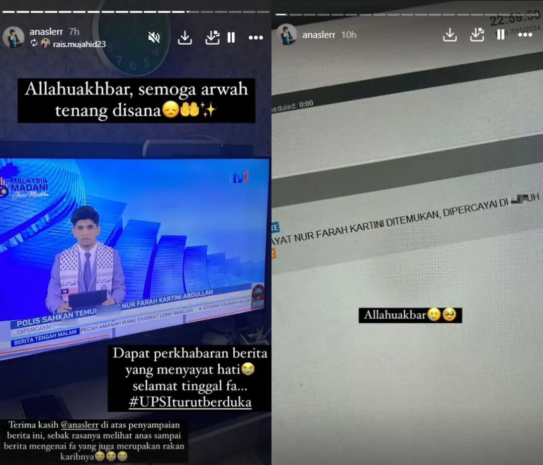 Pemberita RTM Tahan Sebak Lapor Tentang Rakan, Sifatkan Farah Orang Yang Santun