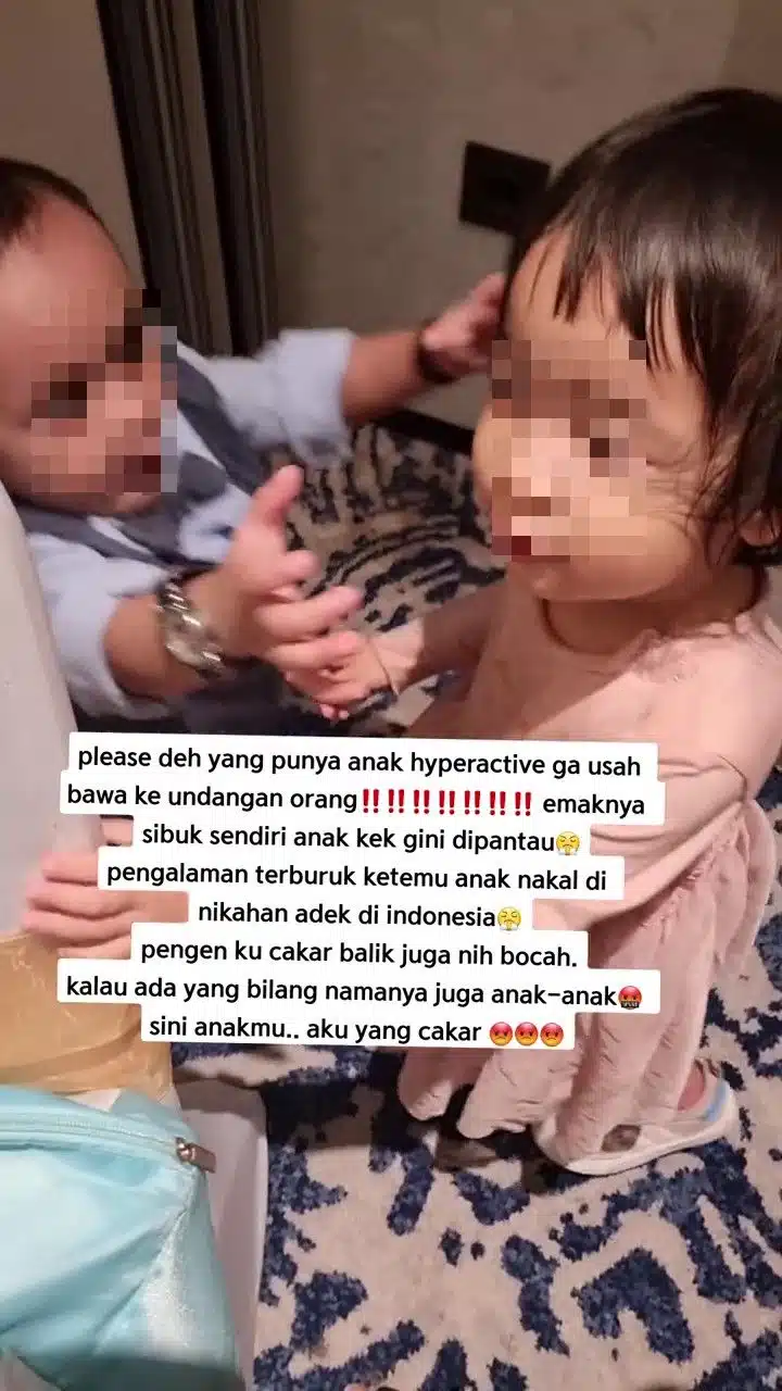 Ibu Sibuk Bergambar Di Majlis Kahwin, Anak Hiperaktif Cuba Cakar Muka Budak Lain