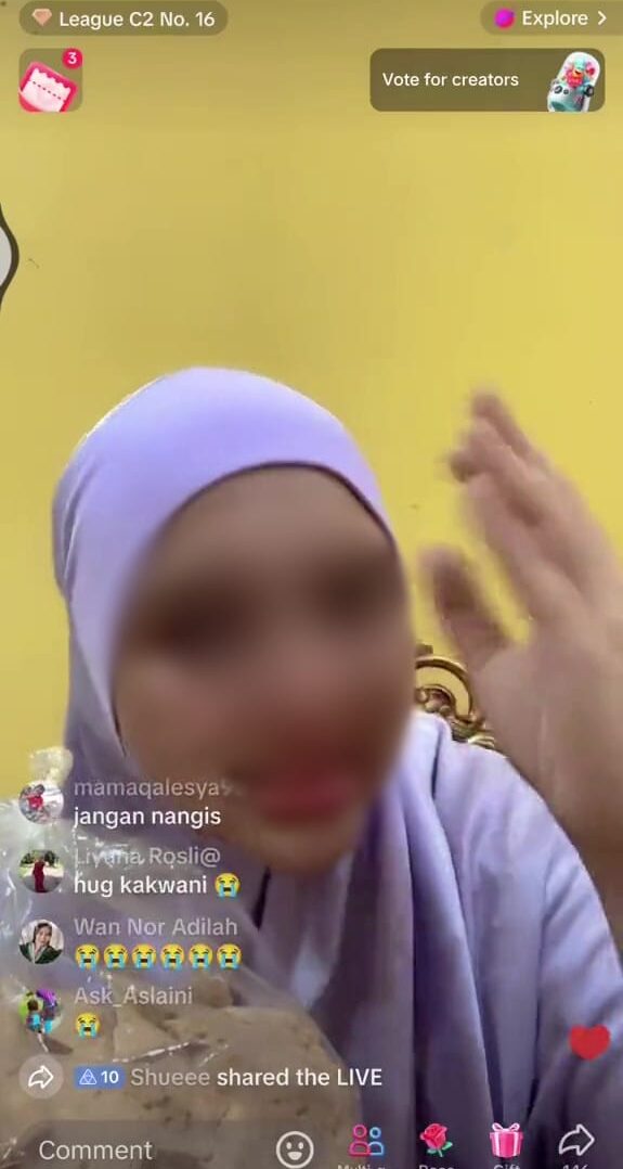 Suami Lafazkan Cerai Pada Isteri Pertama Dalam Live TikTok, Baru 3 Bulan Bermadu