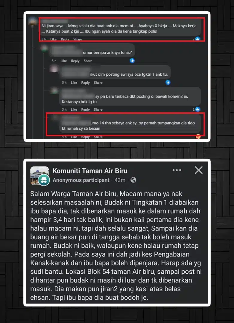 Buang Air Di Tangga, Baju Sekolah Diberi Lalu Tingkap..Remaja Diabai Ibu Ayah