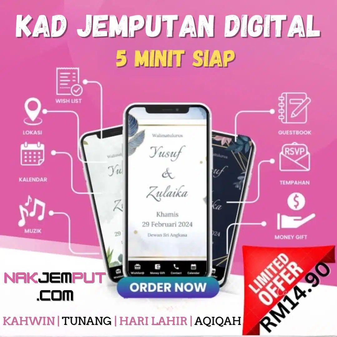 Nak Jemput - Kad Kahwin Digital Murah