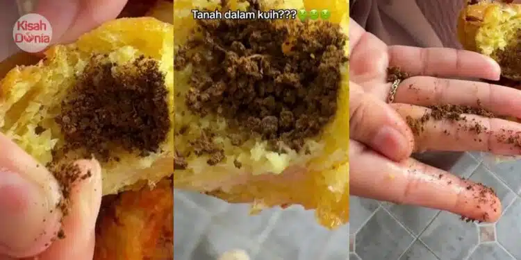 Pembeli Temui Inti Tanah Dalam Kuih Cucur, Penjual Terkejut Seakan Tak Percaya