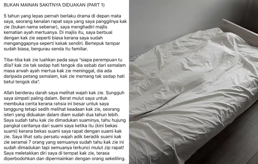 7 Ipar Rahsiakan Poligami Suami, Isteri Ketahui Pada Hari Pemergian Bapa Mentua