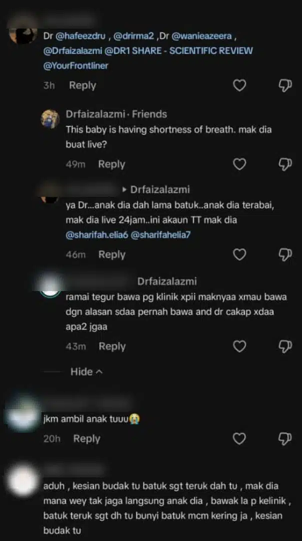 Anak Sesak Nafas & Batuk Teruk, Ibu Masih Sibuk Live, Netizen Seru JKM Bertindak