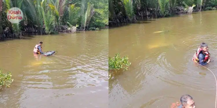 MPV Terjunam Sungai, Pemandu Buka Bonet Namun 2 Pelajar & Anak Tak Sempat Keluar