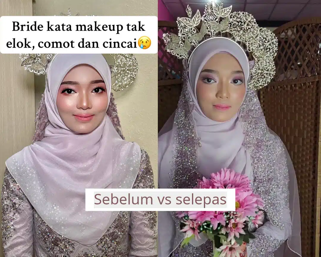 Eyeshadow Pink Bertukar Ungu, Solekan Dipadam, MUA Kesal Pengantin Calarkan Nama