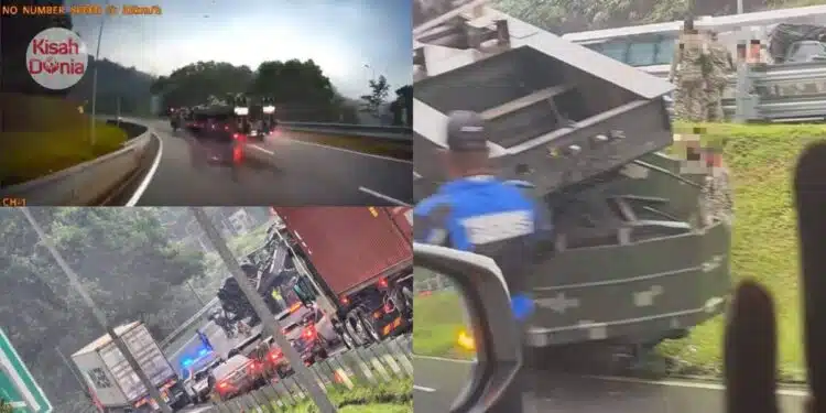 Difitnah Tukar Lorong & Sebabkan Trak ATM Terbalik, Abang Lori Dedah Dashcam