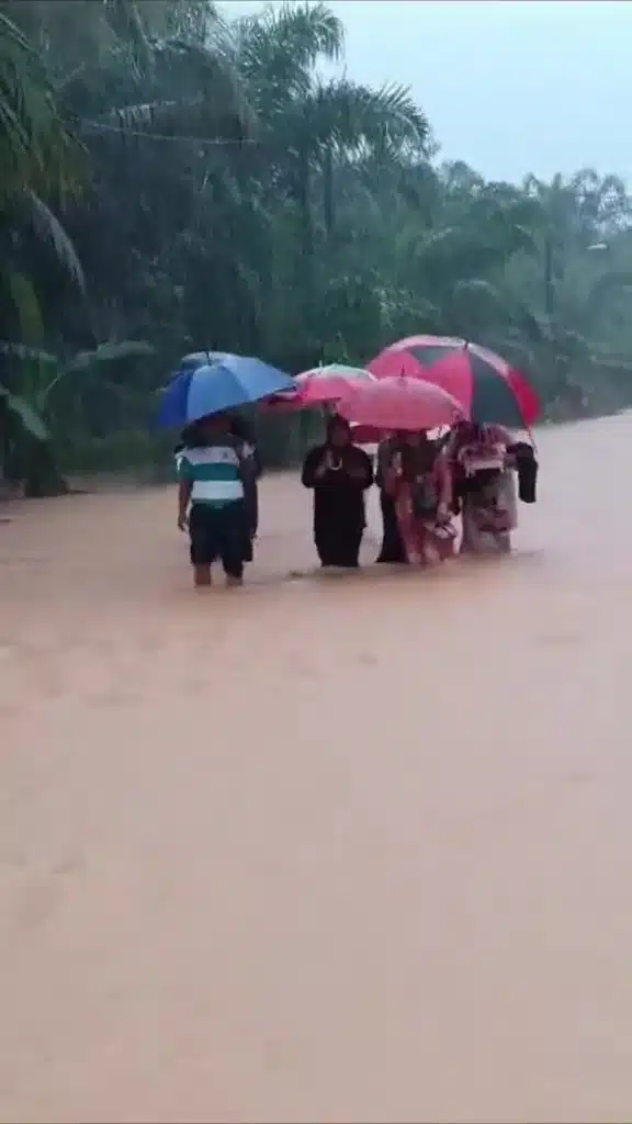 Rombongan Lelaki Tunaikan Janji, Pakat Redah Banjir Untuk Masuk Meminang