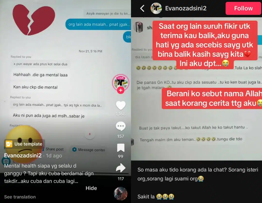 Evanoza Dedahkan Mesej Abang Viva Dengan Isteri Orang, Sedih Dikutuk Belakang