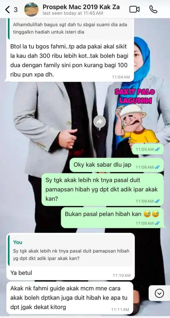 “Suka Hati Je Makan Sorang” Kakak Ipar Mahu Tuntut Hibah RM300K Milik Adik Ipar