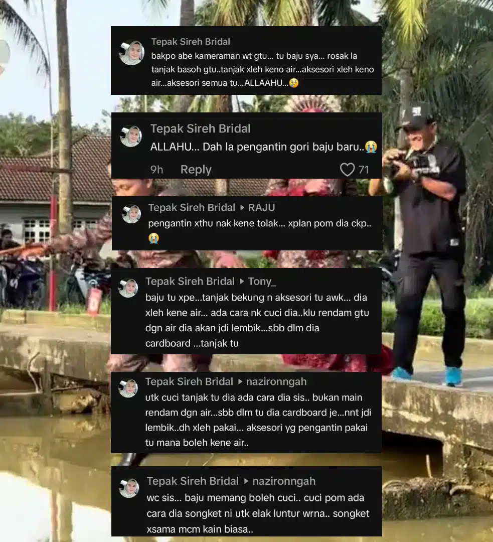 Jurufoto Tolak Pengantin Ke Parit Keruh, Pihak Bridal Sedih Kenangkan Baju Sewa