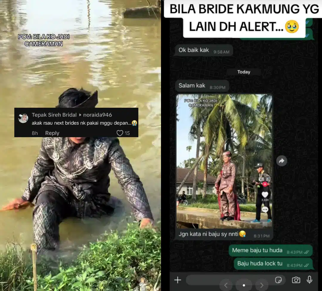 Jurufoto Tolak Pengantin Ke Parit Keruh, Pihak Bridal Sedih Kenangkan Baju Sewa