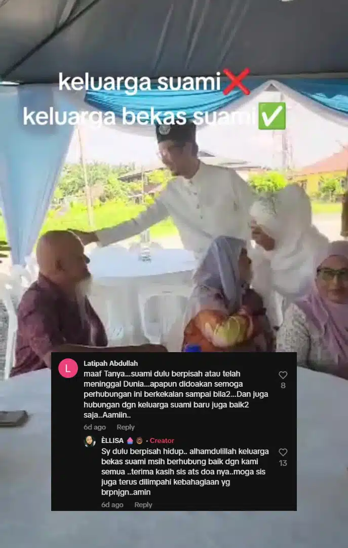 Menangis Dalam Pelukan, Keluarga Bekas Suami Hadir Majlis Perkahwinan Baru