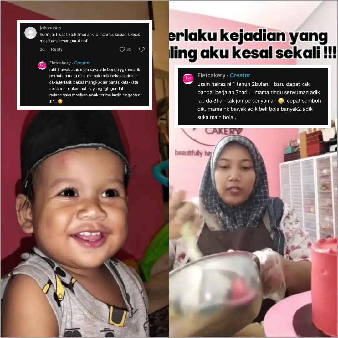 Peniaga Kek Rasa Bersalah, Anak Tercapai Mangkuk Air Panas Ketika LIVE TikTok