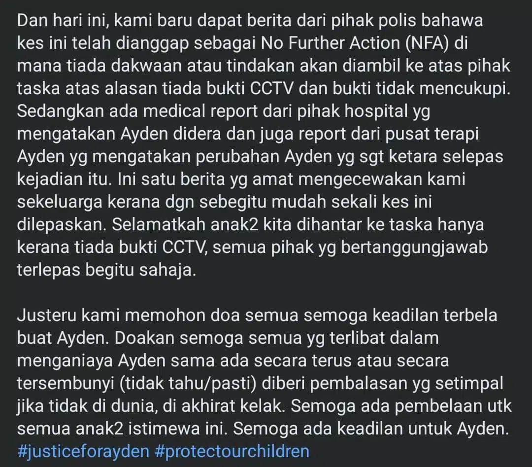 Badan Anak Autistik Lebam Teruk, Semua Guru Taska Tak Mengaku, CCTV Pula Rosak