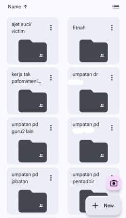 Guru Senior Toksik, Cikgu Junior Lawan Semula & Kumpul Bukti Dalam Google Drive