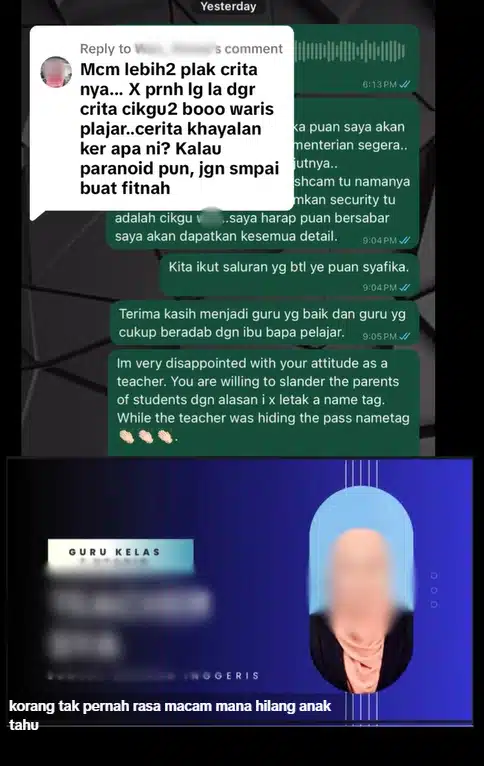 Ramai Ragui Kisah Guru “Boo” Penjaga Murid, Rupanya Ada Cikgu Lain Jadi Saksi