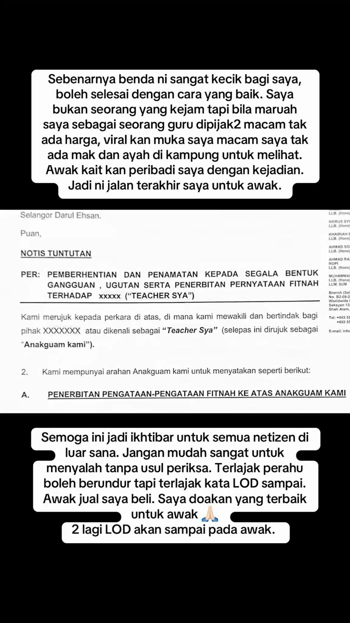 Kronologi Isu “Boo’ Kini Terbongkar, Teacher Sya Teruskan Tindakan Undang-Undang