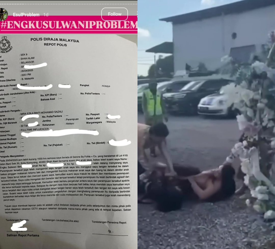 2 Wanita Bergelut Di Rumah Terbuka, Bekas Isteri Suami Tonyoh Bip Anak Ke Sambal